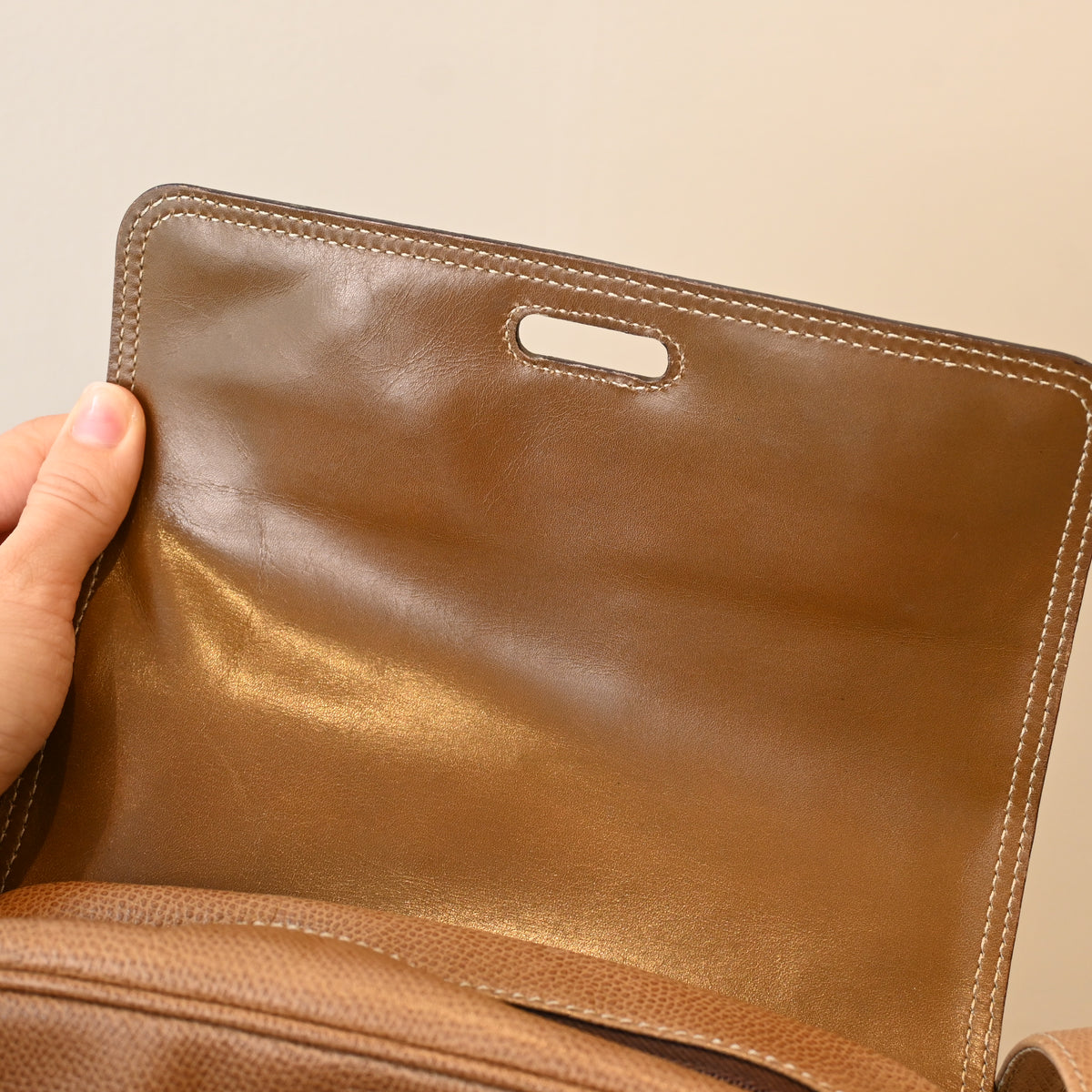 Loewe Anagram Embossed Grained Calfskin Crossbody Bag