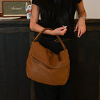 Bottega Veneta Intrecciato Double Flap Brown Hobo