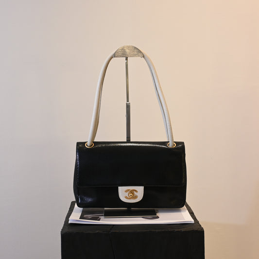 Chanel Coco Mark Perforated Bicolour Flap