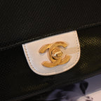 Chanel Coco Mark Perforated Bicolour Flap - Leluxe Vintage Sdn. Bhd.