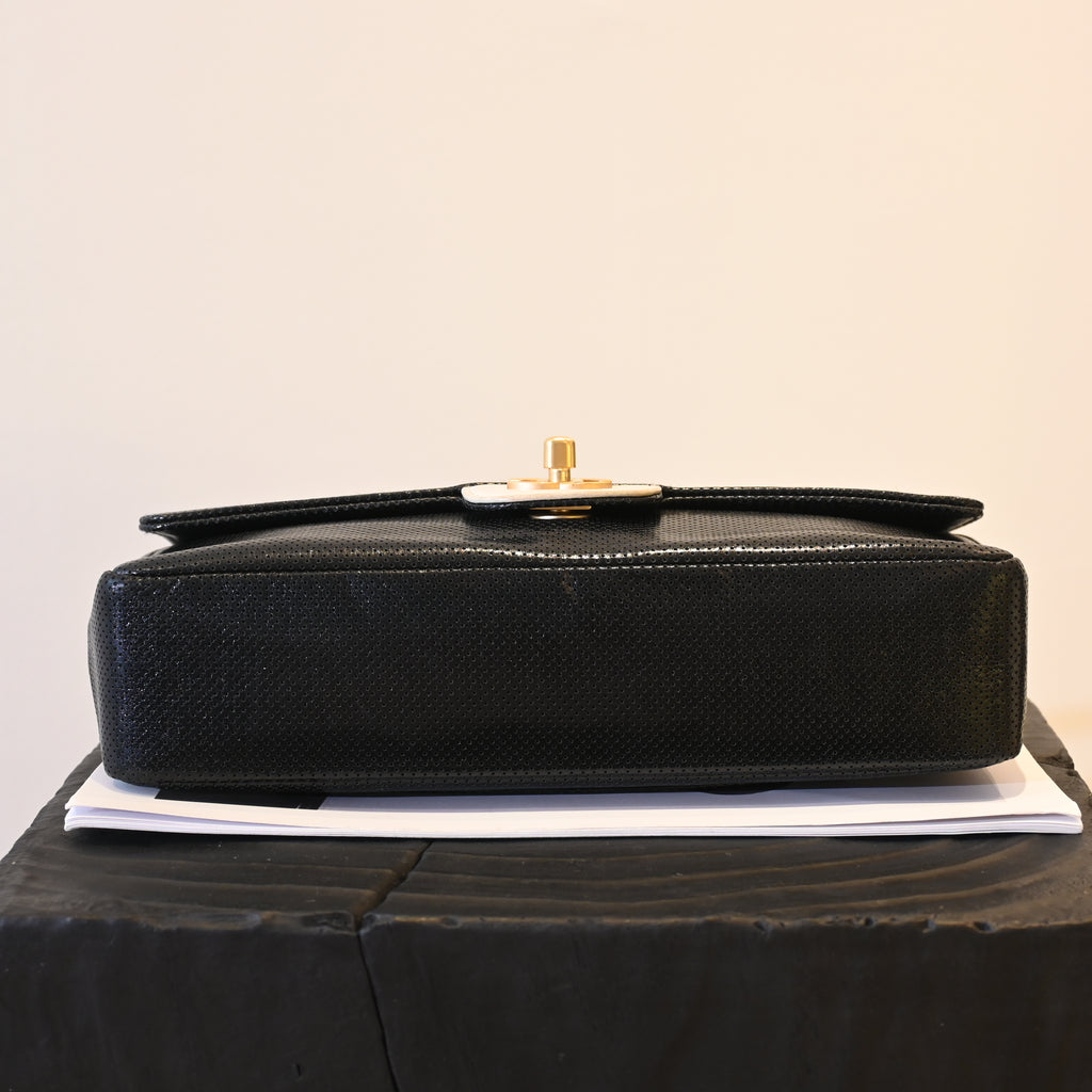 Chanel Coco Mark Perforated Bicolour Flap - Leluxe Vintage Sdn. Bhd.