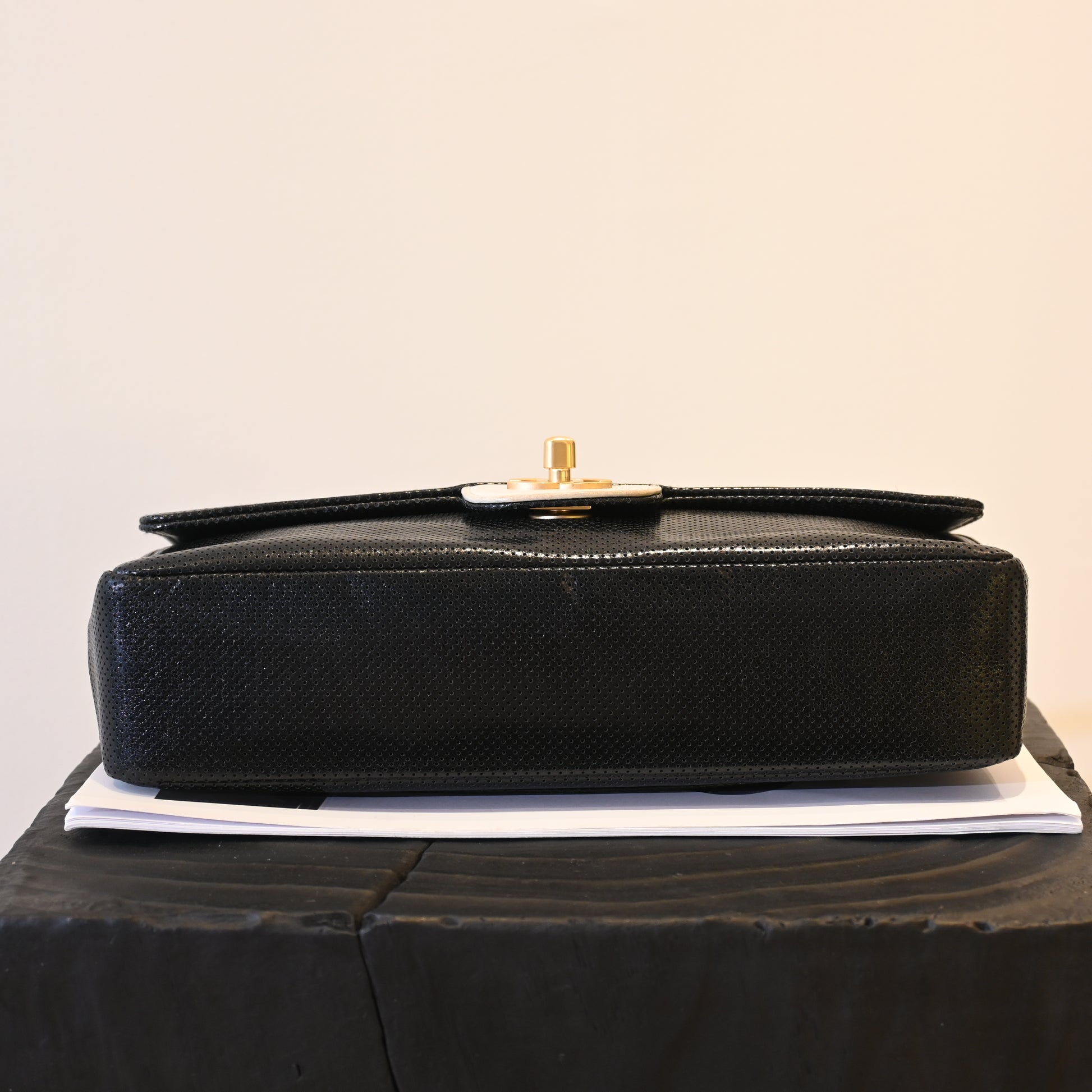 Chanel Coco Mark Perforated Bicolour Flap - Leluxe Vintage Sdn. Bhd.