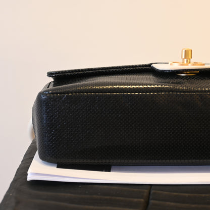 Chanel Coco Mark Perforated Bicolour Flap - Leluxe Vintage Sdn. Bhd.