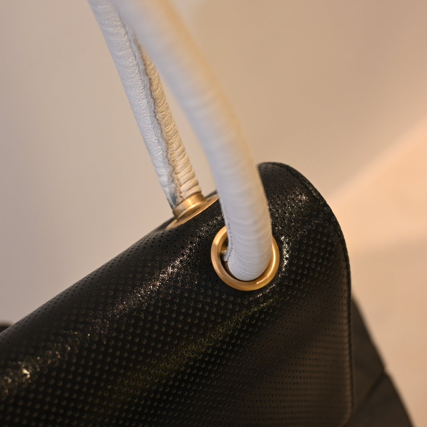 Chanel Coco Mark Perforated Bicolour Flap - Leluxe Vintage Sdn. Bhd.