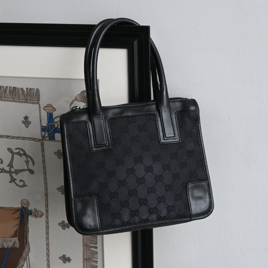 Gucci GG Black Canvas Mini Tote - Leluxe Vintage Sdn. Bhd.