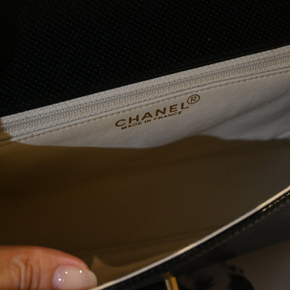 Chanel Coco Mark Perforated Bicolour Flap - Leluxe Vintage Sdn. Bhd.