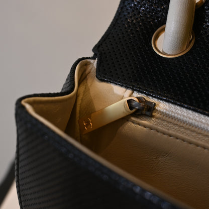 Chanel Coco Mark Perforated Bicolour Flap - Leluxe Vintage Sdn. Bhd.