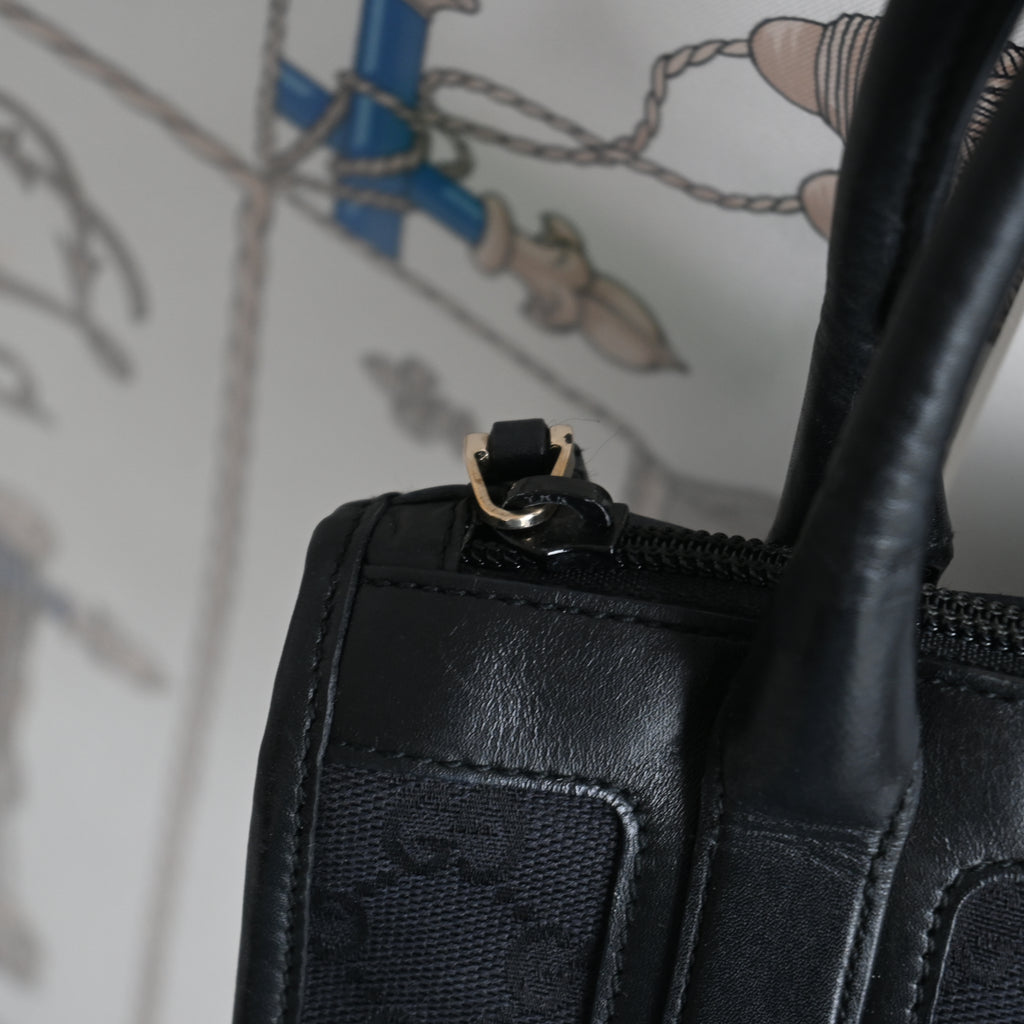 Gucci GG Black Canvas Mini Tote - Leluxe Vintage Sdn. Bhd.