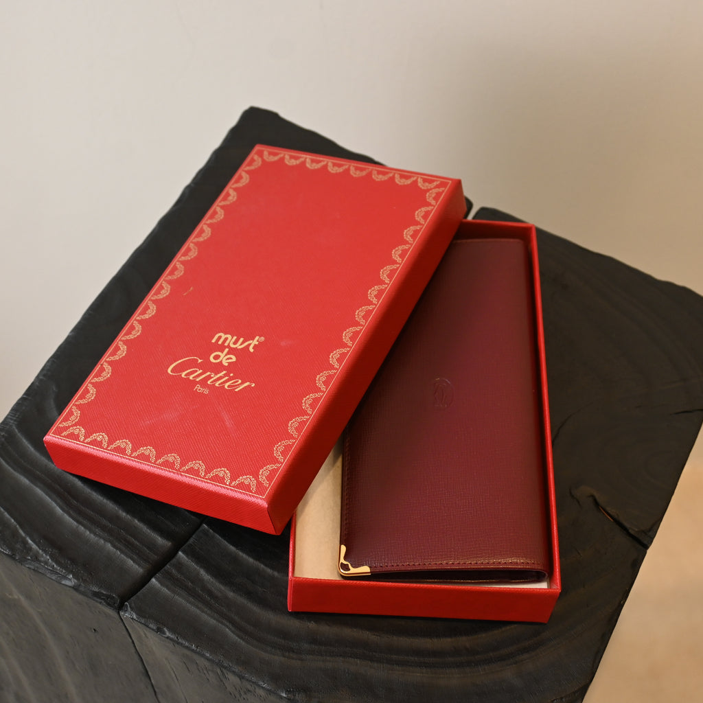 Cartier Must Line Burgundy Long Wallet