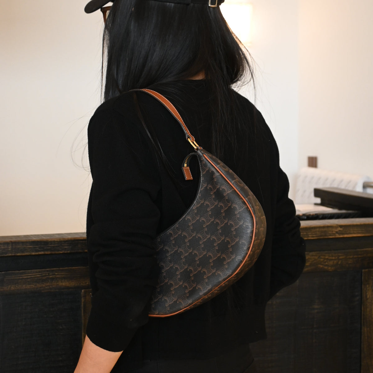 Celine Ava Bag in Triomphe Canvas