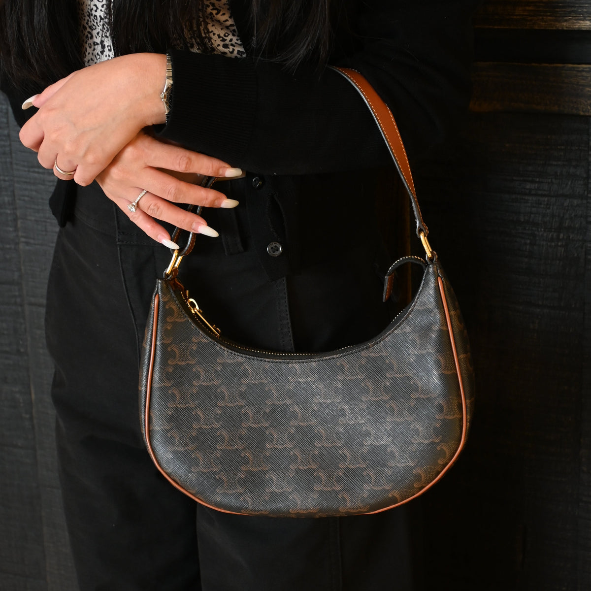 Celine Ava Bag in Triomphe Canvas