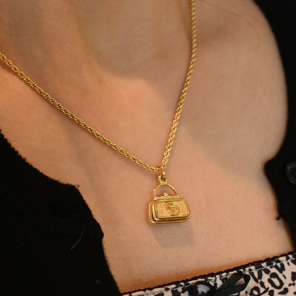 Christian Dior Mini Bag Pendant Necklace