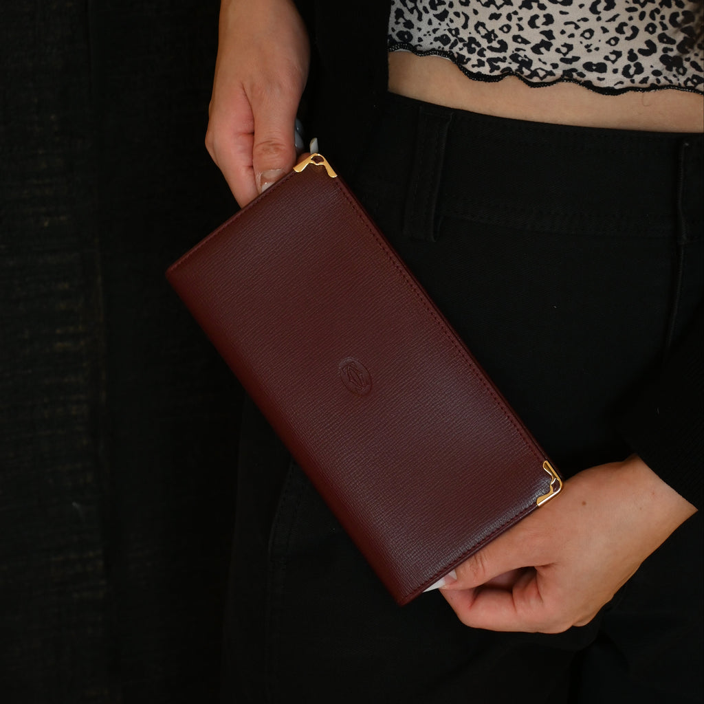 Cartier Must Line Burgundy Long Wallet