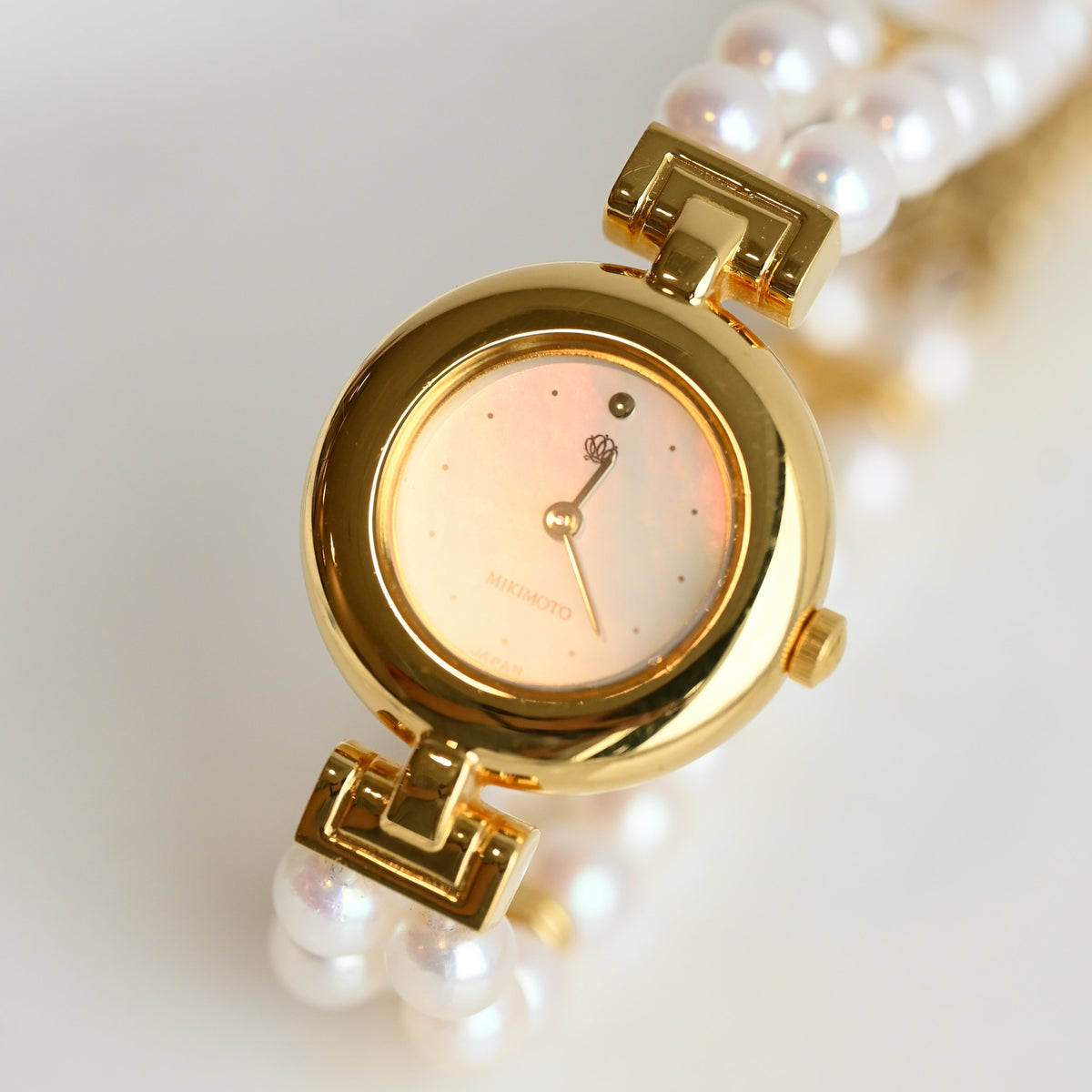 Mikimoto Double Pearl Bracelet JAL Watch Ref. 4N20-0941