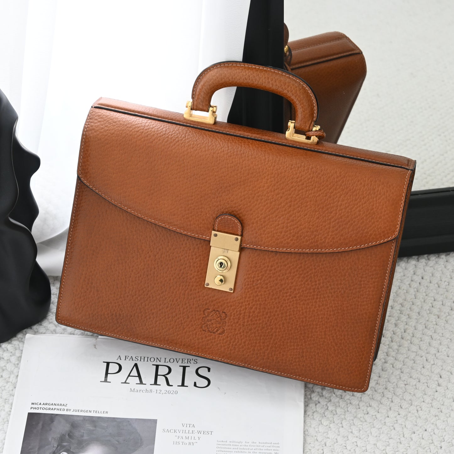 Loewe Anagram Briefcase Document Bag