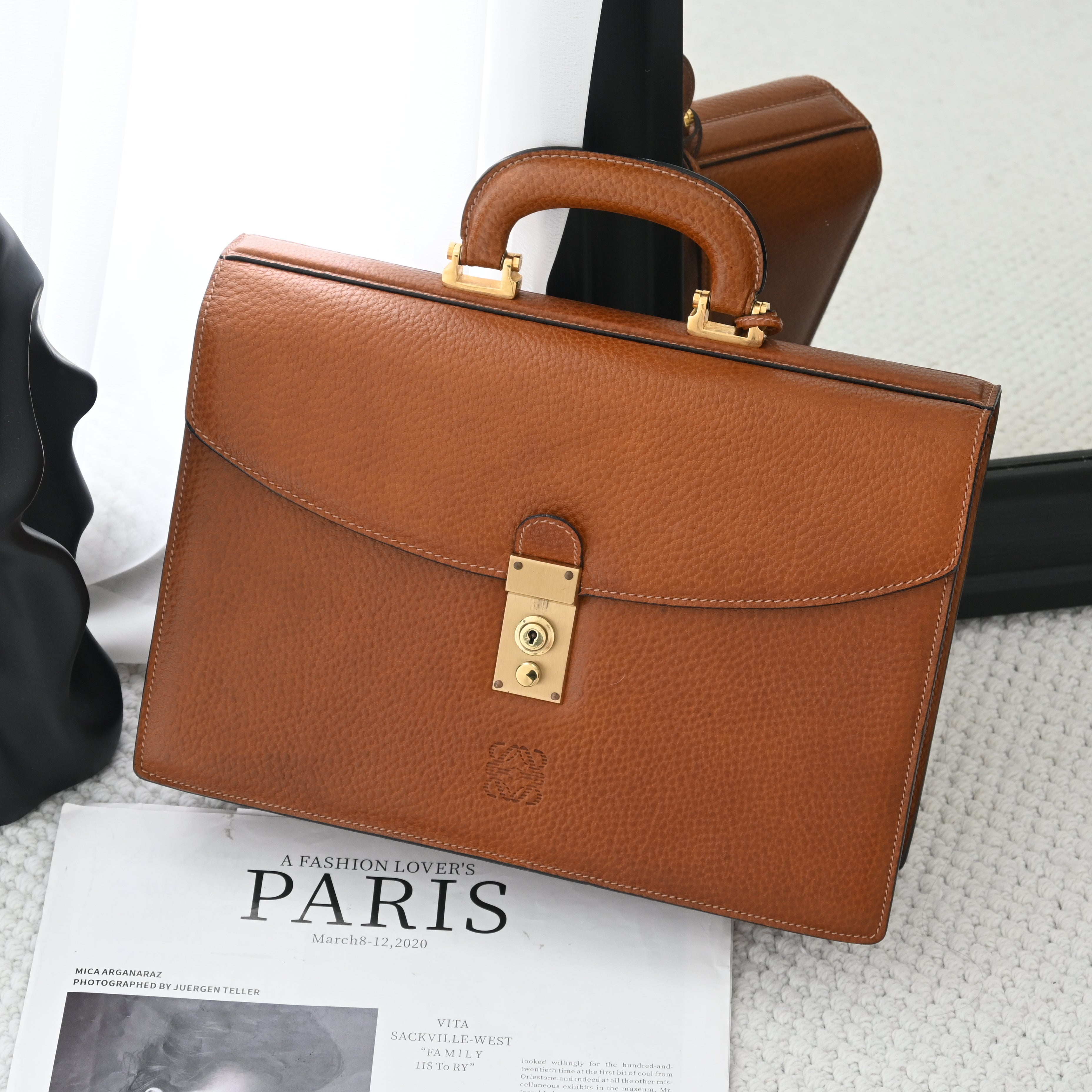Loewe Anagram Briefcase Document Bag - Leluxe Vintage Sdn. Bhd.