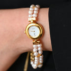 Mikimoto Double Pearl Bracelet JAL Watch Ref. 4N20-0941