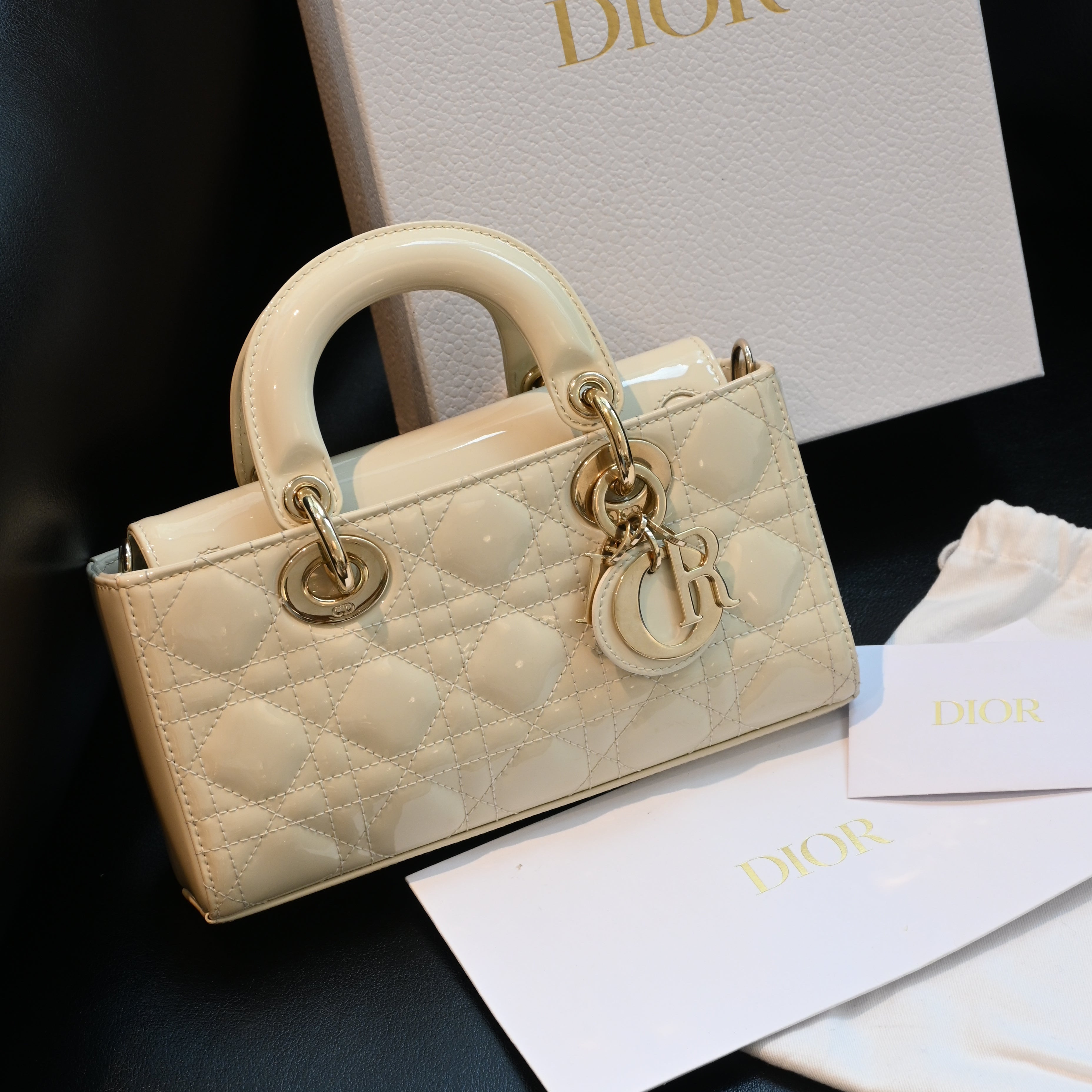 Lady Dior Small D-Joy Patent Leather - Leluxe Vintage Sdn. Bhd.