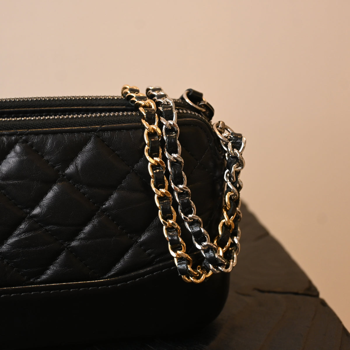 Chanel Small Gabrielle Clutch in Aged Calfskin