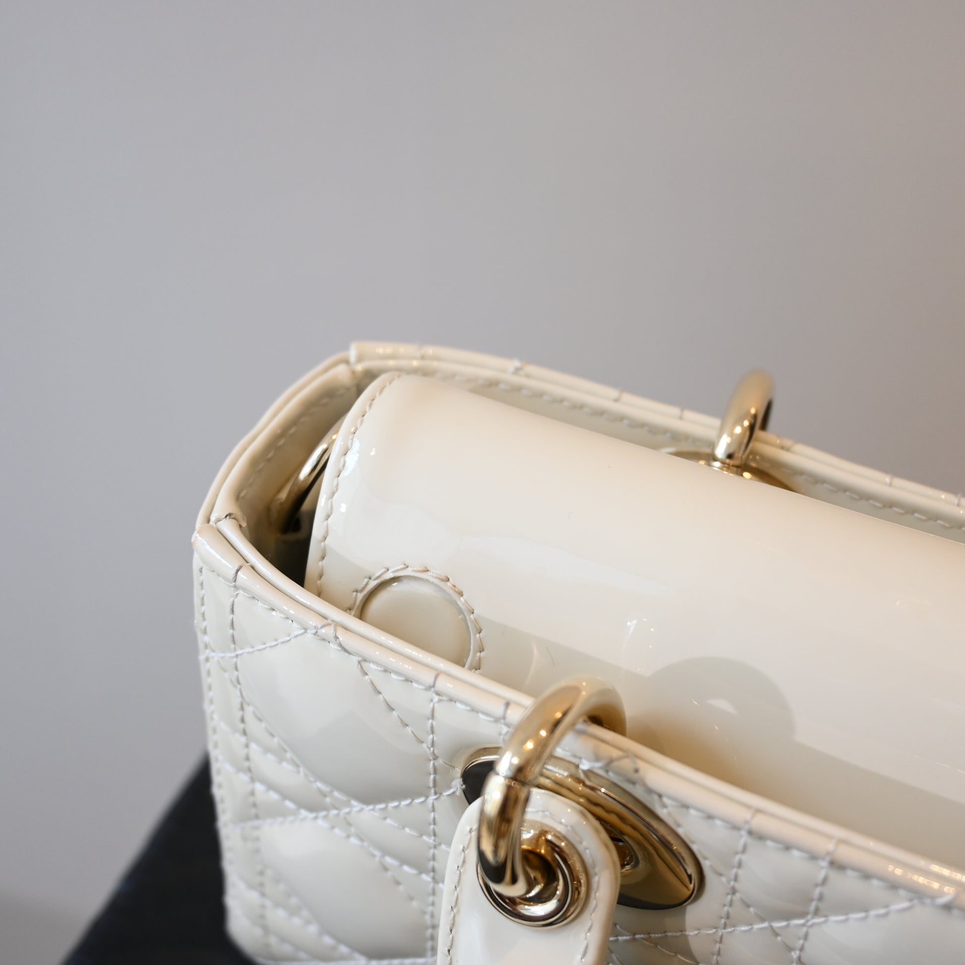 Lady Dior Small D-Joy Patent Leather - Leluxe Vintage Sdn. Bhd.