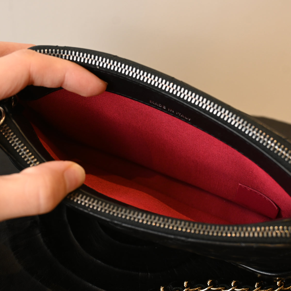 Chanel Small Gabrielle Clutch in Aged Calfskin
