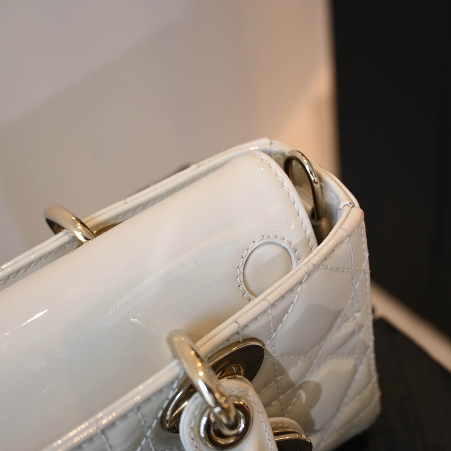 Lady Dior Small D-Joy Patent Leather - Leluxe Vintage Sdn. Bhd.