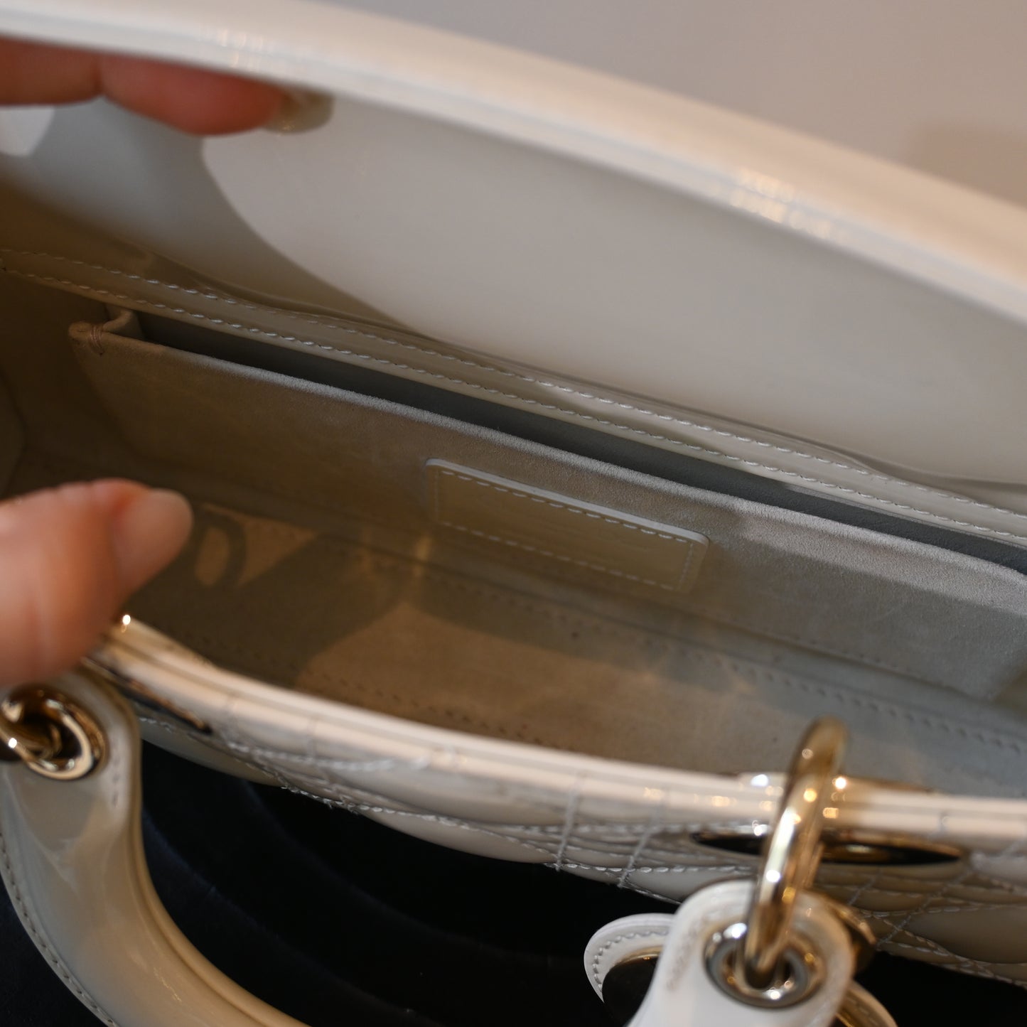 Lady Dior Small D-Joy Patent Leather - Leluxe Vintage Sdn. Bhd.