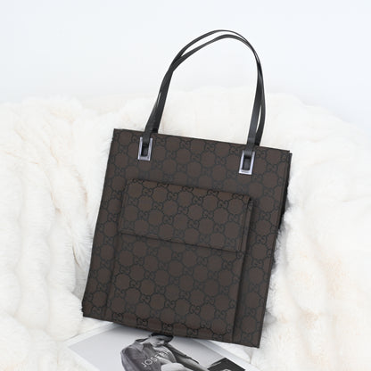 Gucci GG Brown Canvas Tote