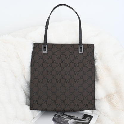Gucci GG Brown Canvas Tote