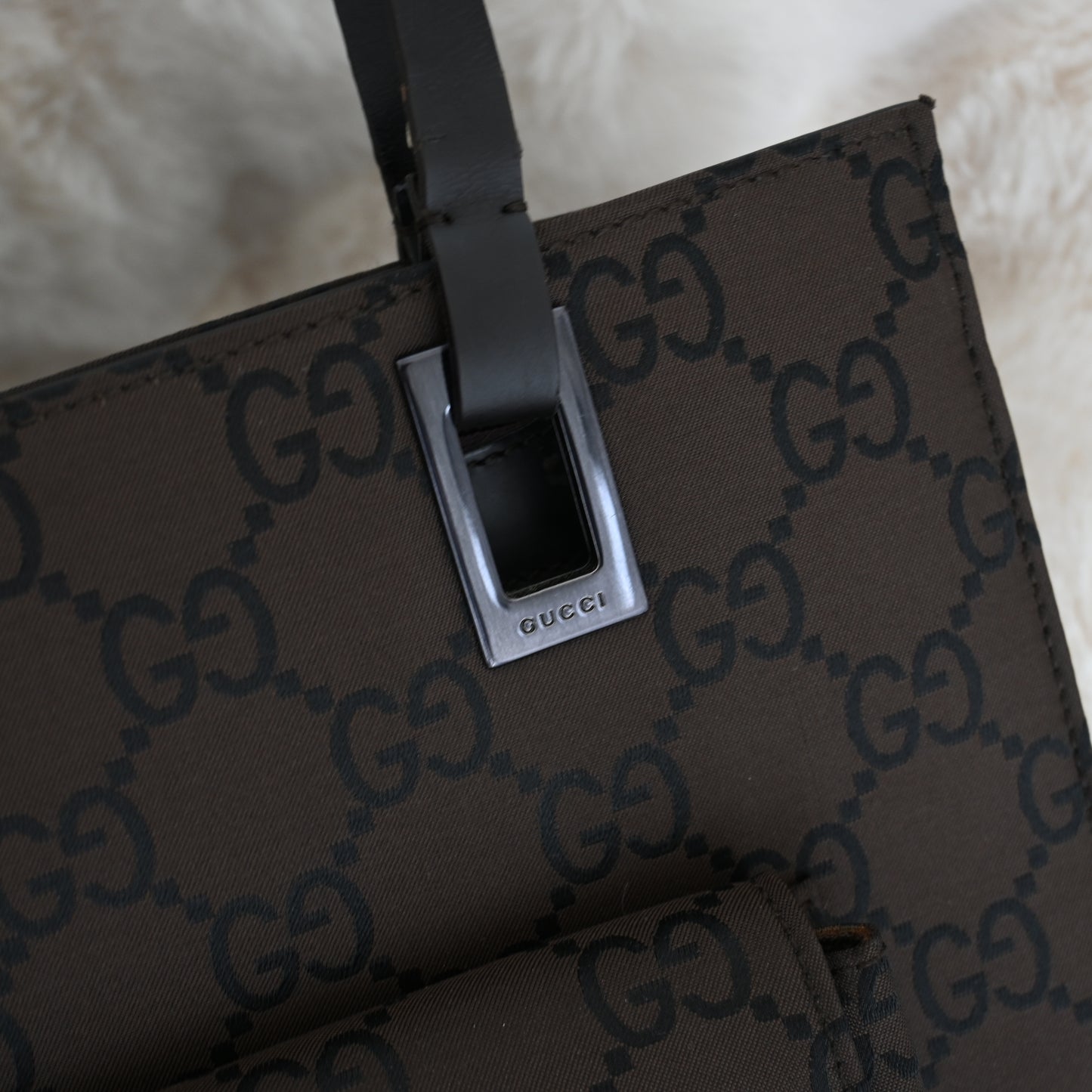 Gucci GG Brown Canvas Tote