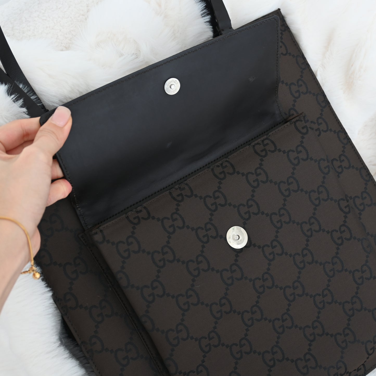 Gucci GG Brown Canvas Tote