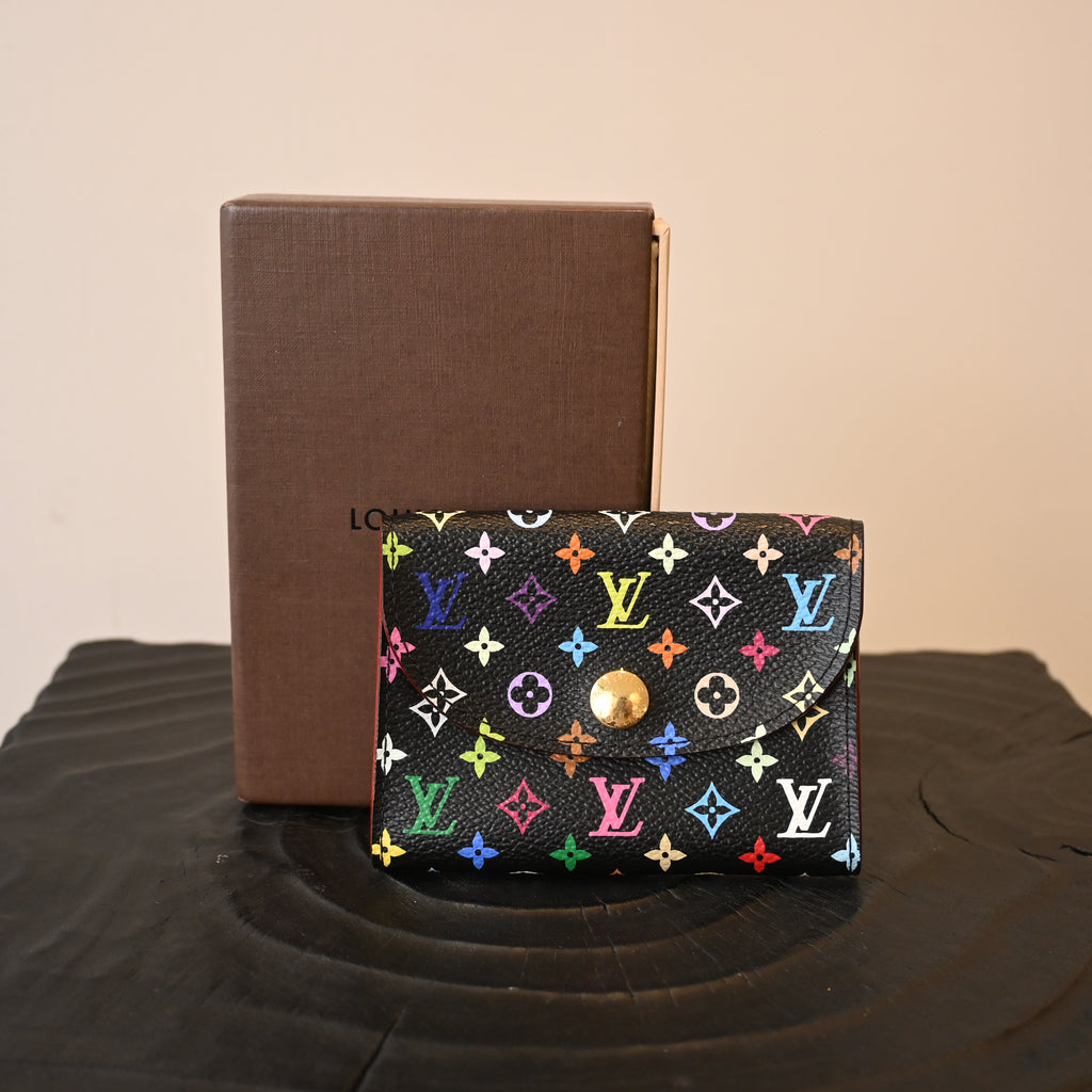 Louis Vuitton x Takashi Murakami Black Multicolor Cardholder