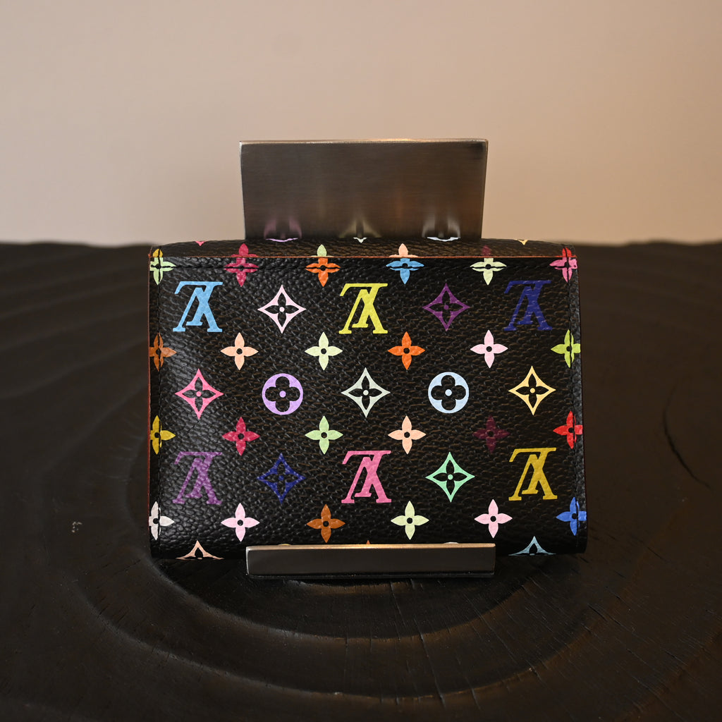 Louis Vuitton x Takashi Murakami Black Multicolor Cardholder