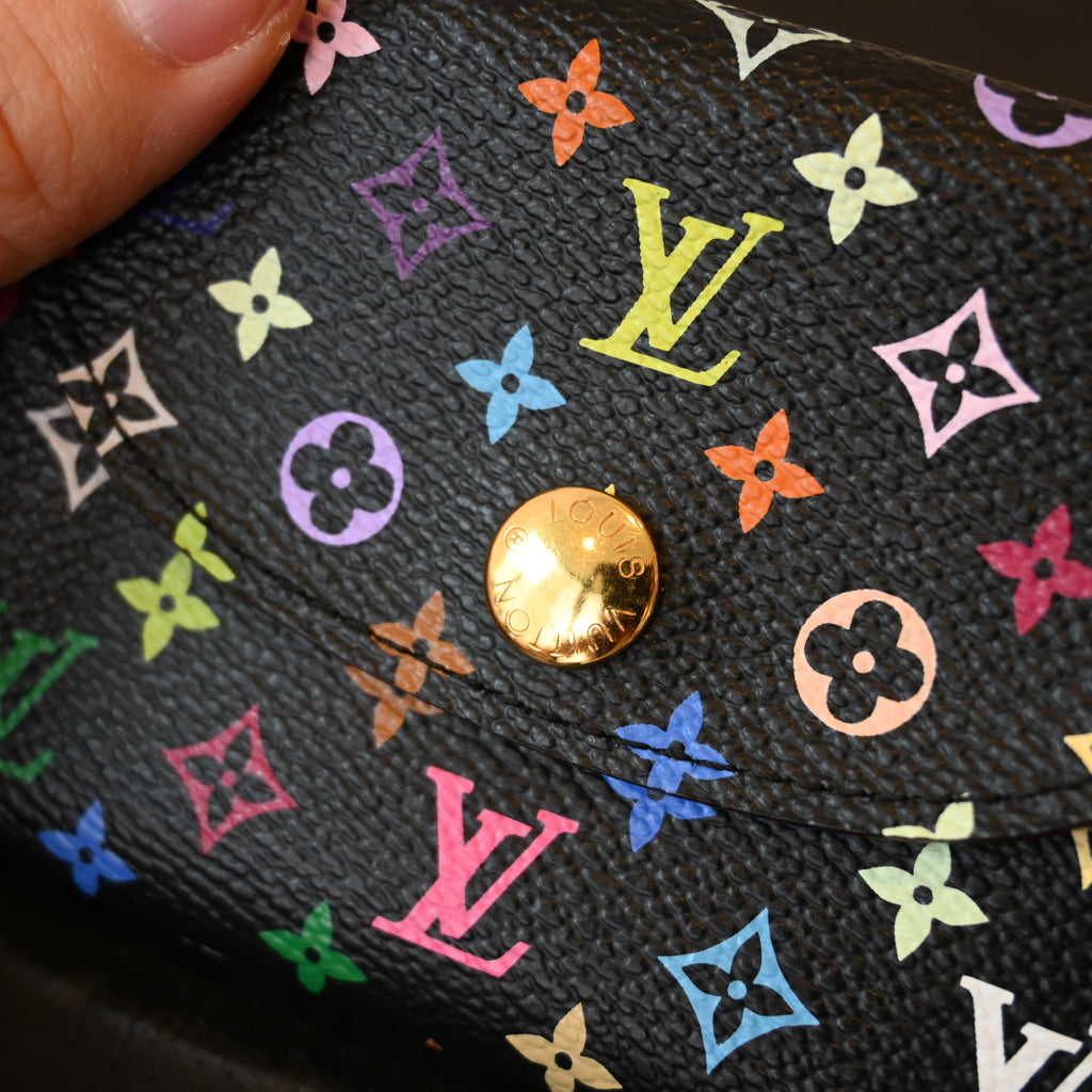Louis Vuitton x Takashi Murakami Black Multicolor Cardholder