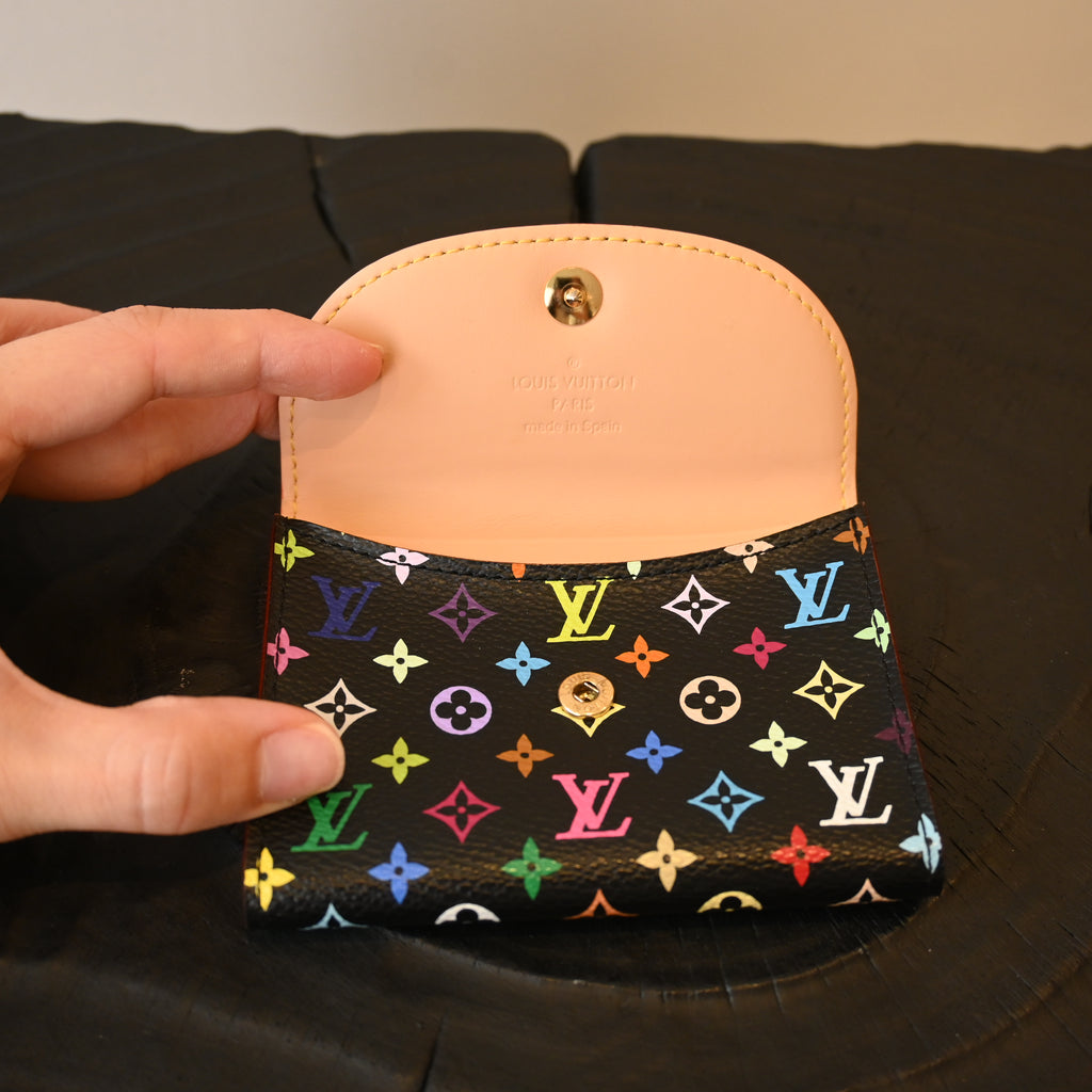 Louis Vuitton x Takashi Murakami Black Multicolor Cardholder
