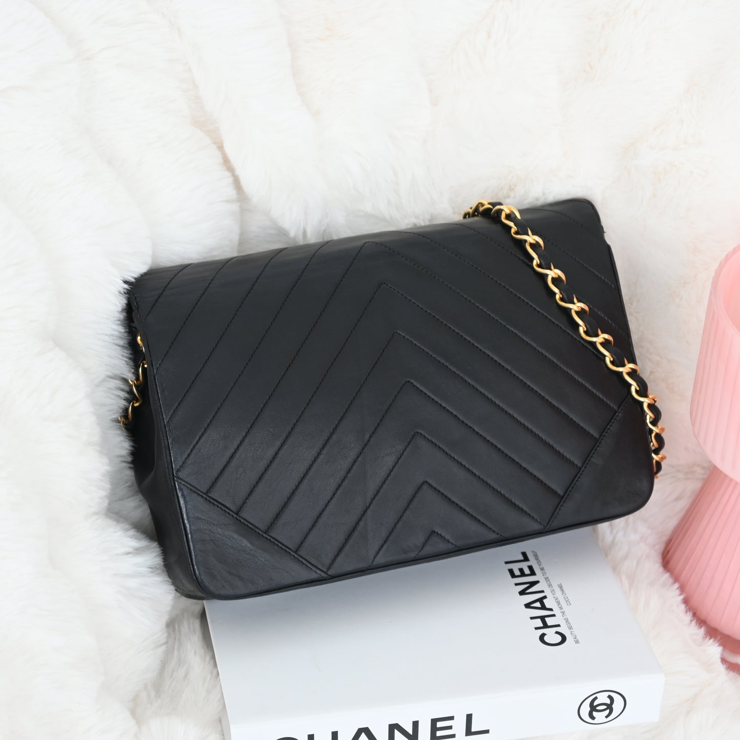 Chanel Chevron Flap Chain Shoulder Bag