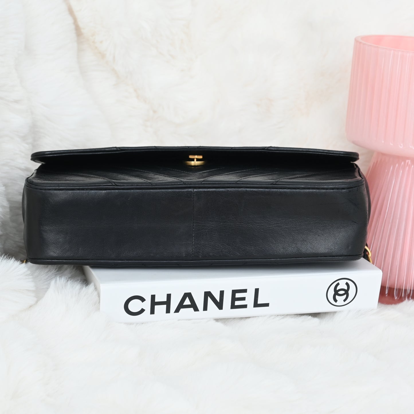 Chanel Chevron Flap Chain Shoulder Bag