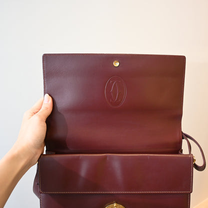 Cartier Bordeaux Envelope Bag - Leluxe Vintage Sdn. Bhd.