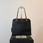 Chanel Logo Caviar Skin Mini Chain Tote - Leluxe Vintage Sdn. Bhd.