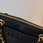 Chanel Logo Caviar Skin Mini Chain Tote - Leluxe Vintage Sdn. Bhd.