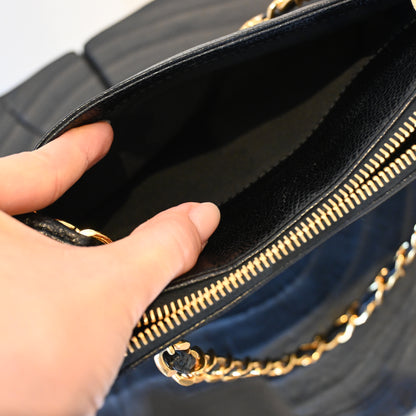 Chanel Logo Caviar Skin Mini Chain Tote - Leluxe Vintage Sdn. Bhd.
