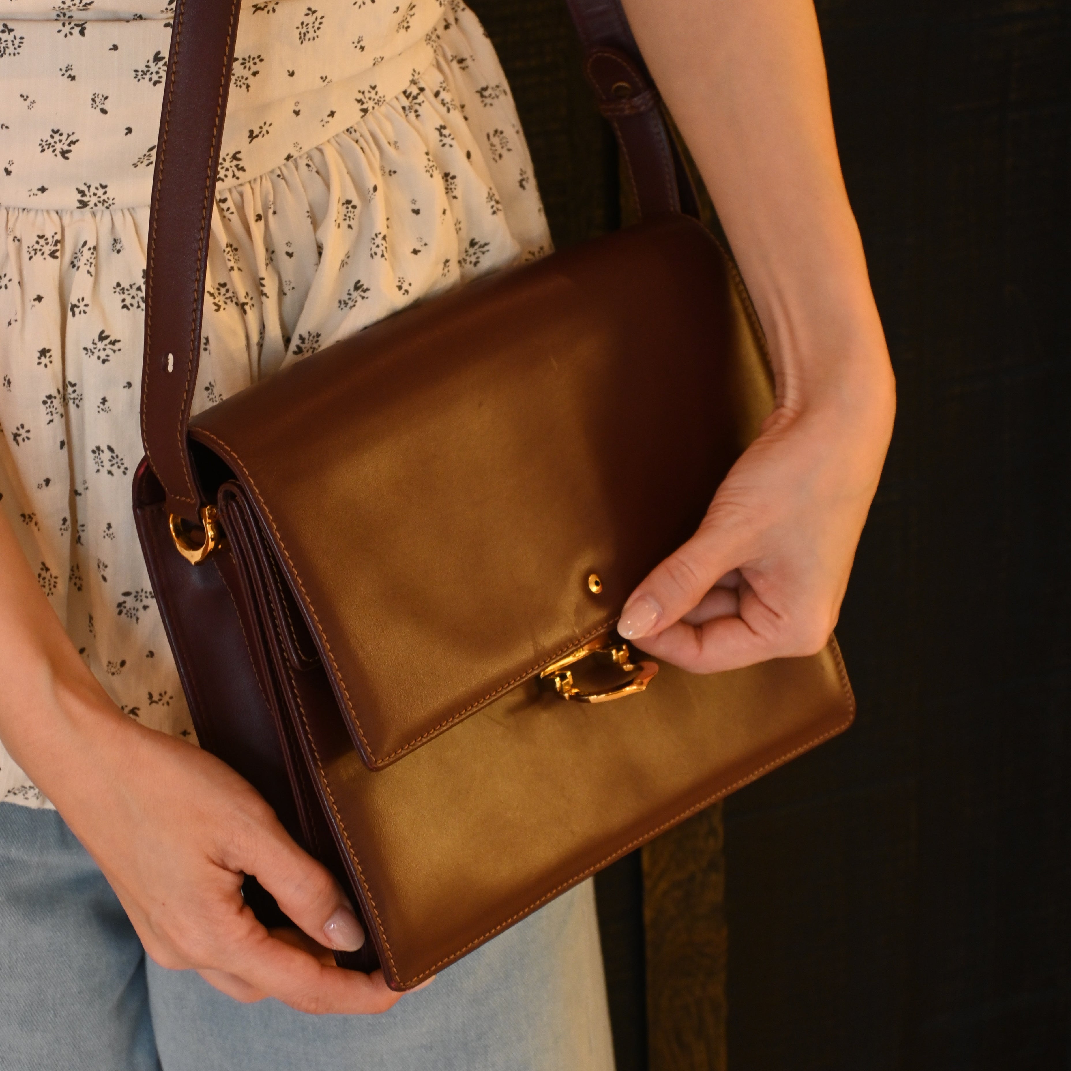 Cartier Bordeaux Envelope Bag - Leluxe Vintage Sdn. Bhd.