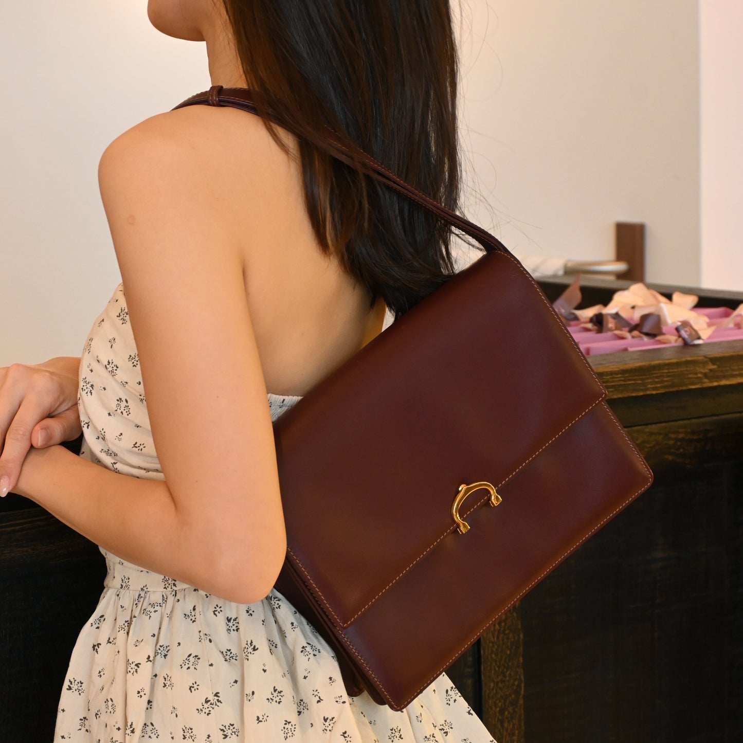 Cartier Bordeaux Envelope Bag - Leluxe Vintage Sdn. Bhd.
