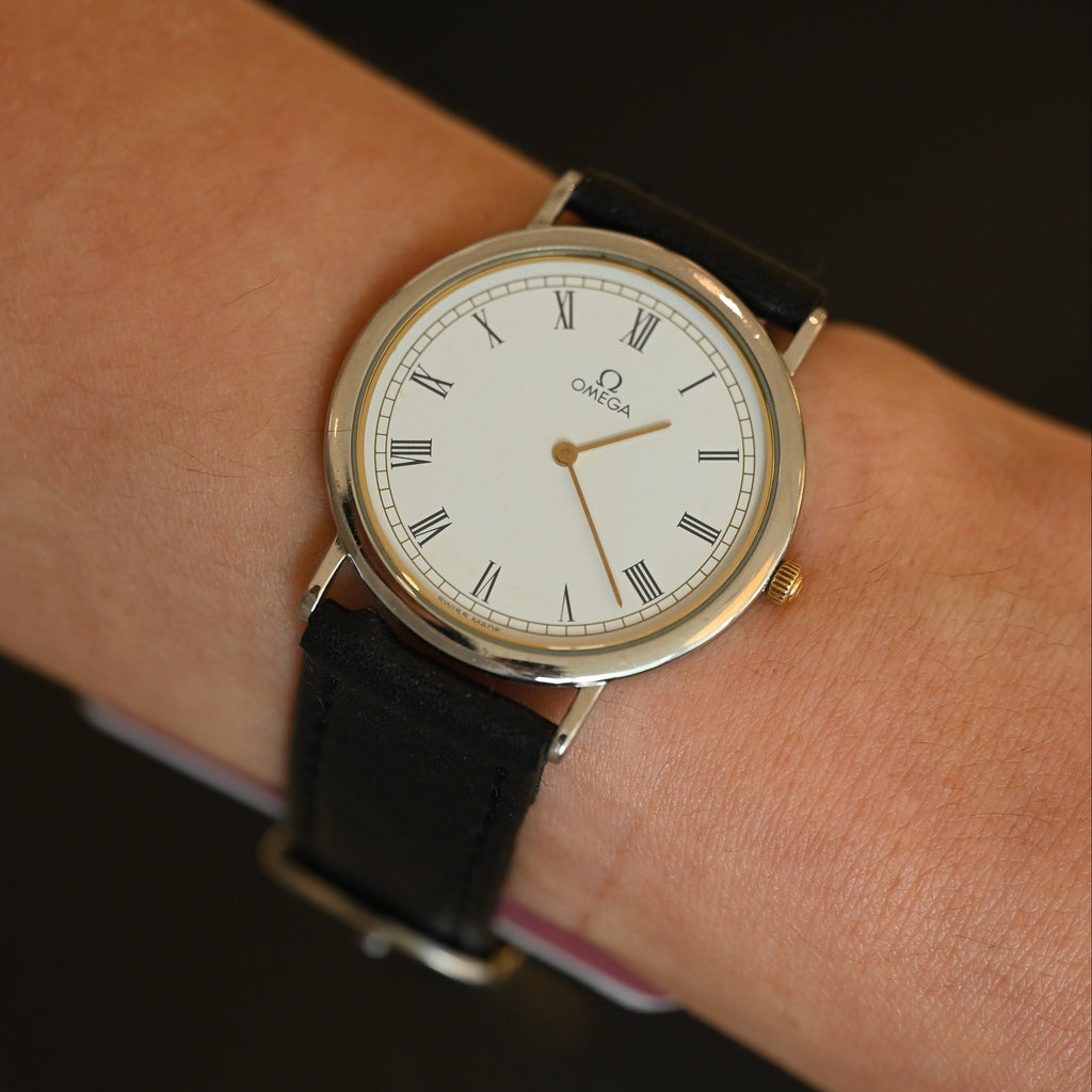 Omega De Ville White Roman Dial Watch Ref.195.0075 Cal.1378