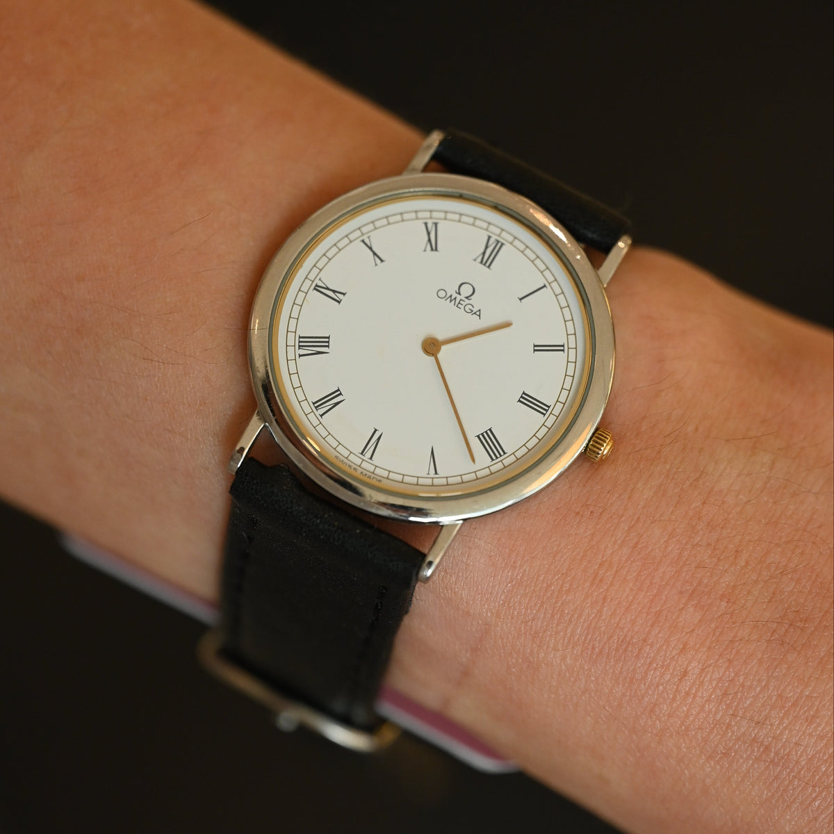 Omega De Ville White Roman Dial Watch Ref.195.0075 Cal.1378