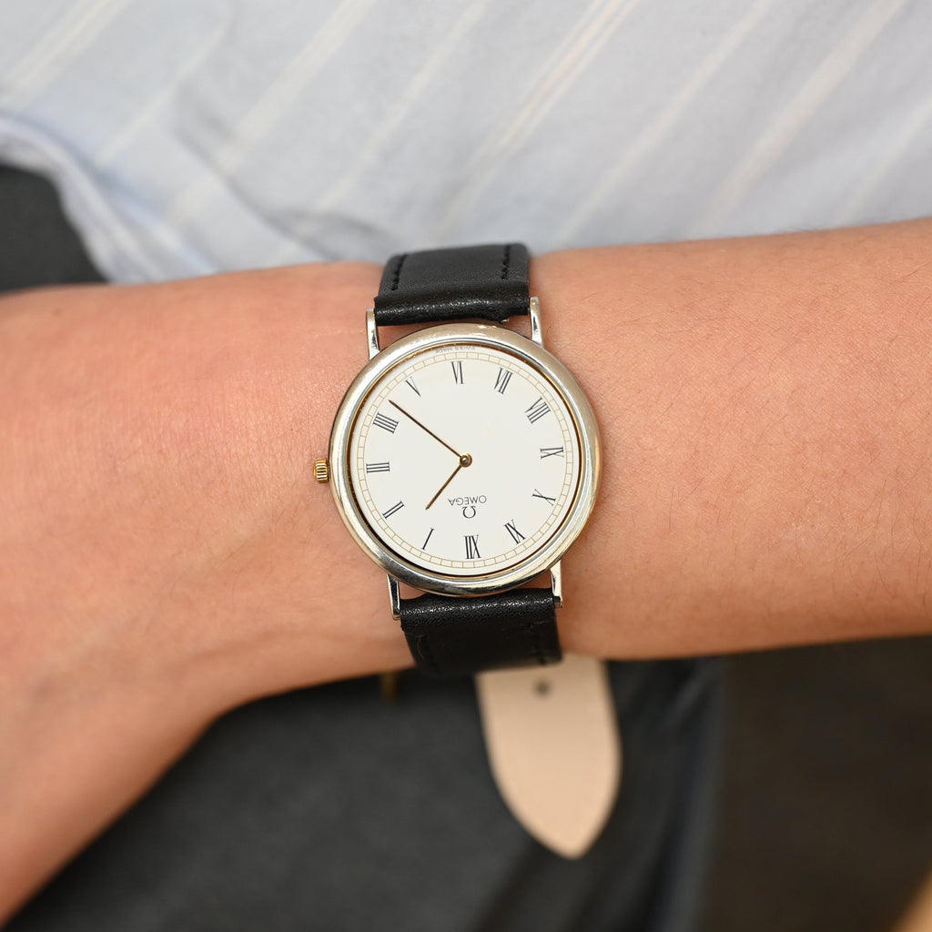 Omega De Ville White Roman Dial Watch Ref.195.0075 Cal.1378