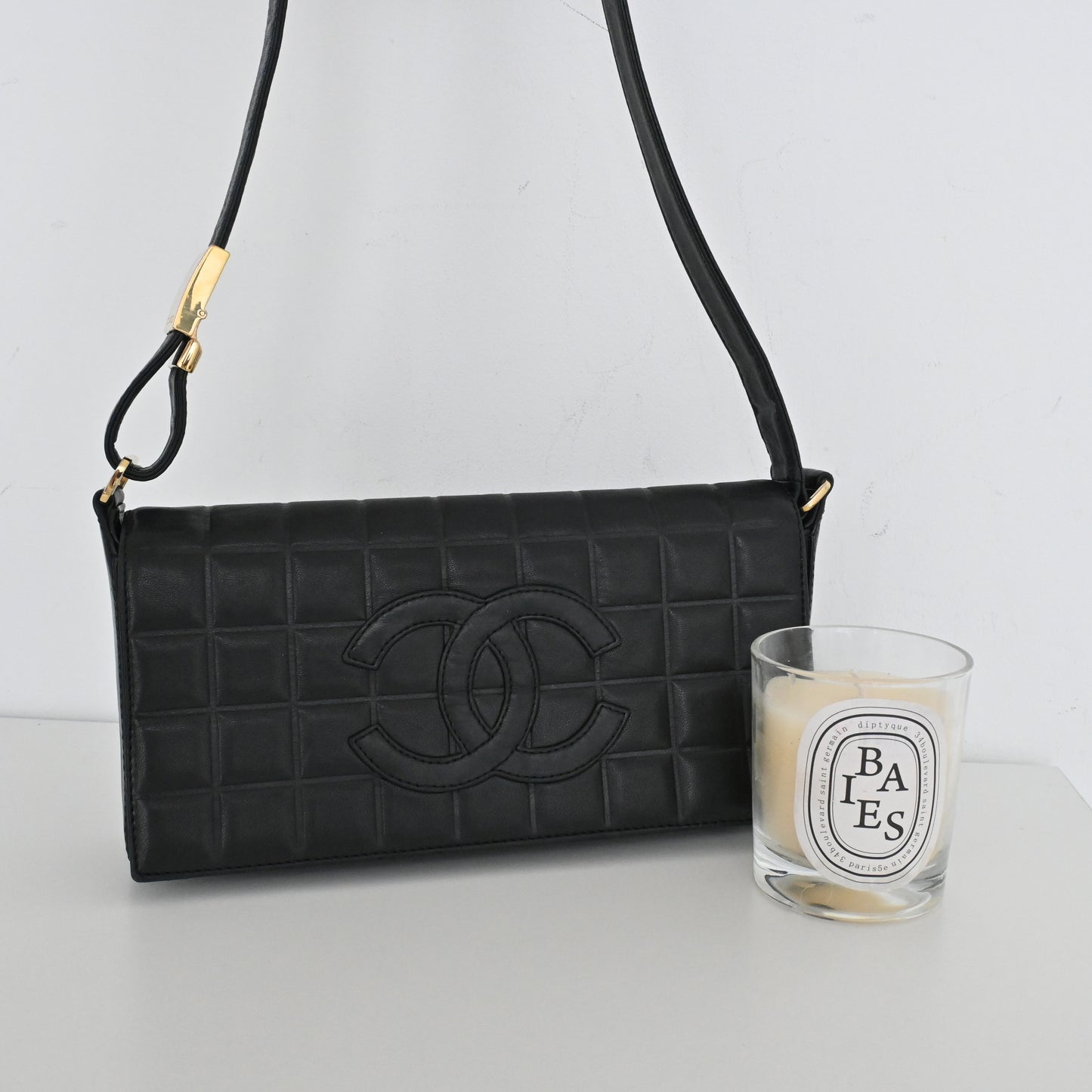 Chanel Lambskin Chocolate Bar Shoulder Jenny Bag