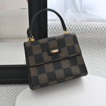 Fendi Pequin Checkered Mini Kelly Bag