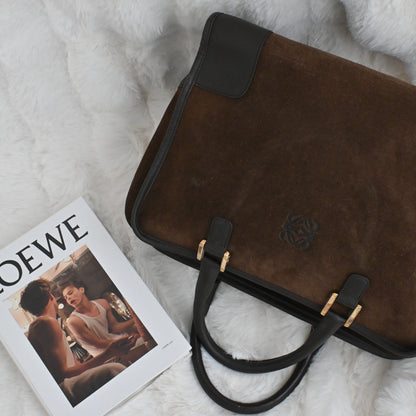 Loewe Amazona 32 in Brown Suede