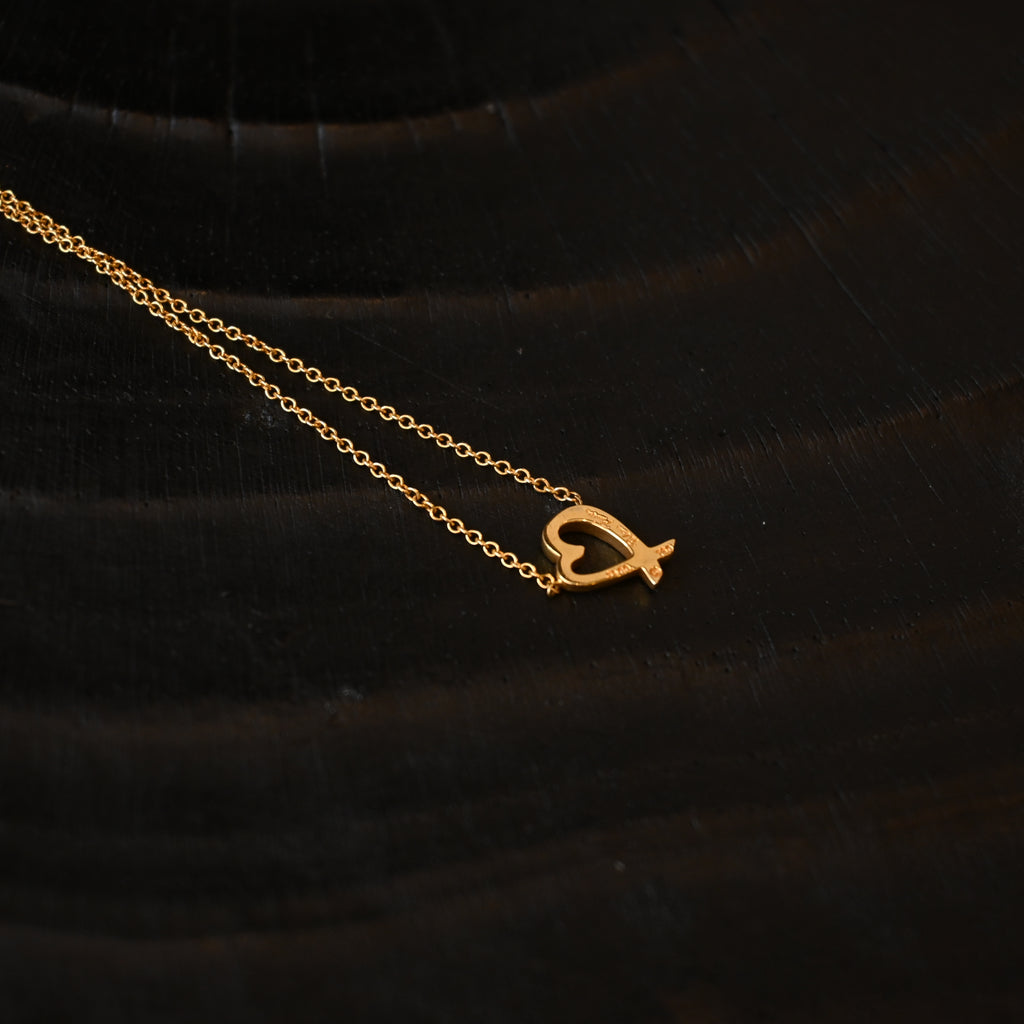 Tiffany & Co. Paloma Picasso Loving Heart Necklace 18K YG
